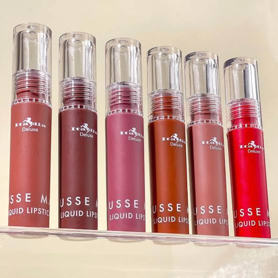 GAMA de labial mousse líquido “Mousse matte liquid lipstick” 12 tonos - Italia Deluxe