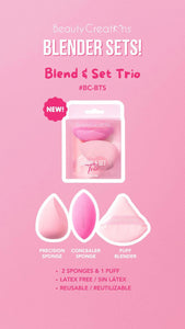 Blend & set trío de esponjas - Beauty Creations