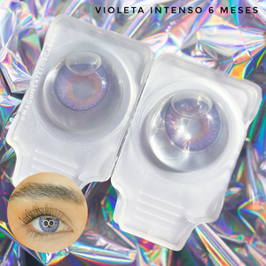 Pupilentes tono "violeta intenso" 6 meses