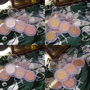 Paletas de iluminadores treble glow- highlighter modelo a elegir(pinky moon, moonlit, starstruck, sundrunk) - KLEANCOLOR