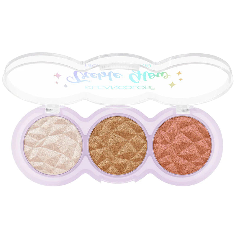 Paletas de iluminadores treble glow- highlighter modelo a elegir(pinky moon, moonlit, starstruck, sundrunk) - KLEANCOLOR