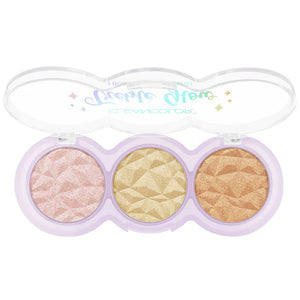 Paletas de iluminadores treble glow- highlighter modelo a elegir(pinky moon, moonlit, starstruck, sundrunk) - KLEANCOLOR